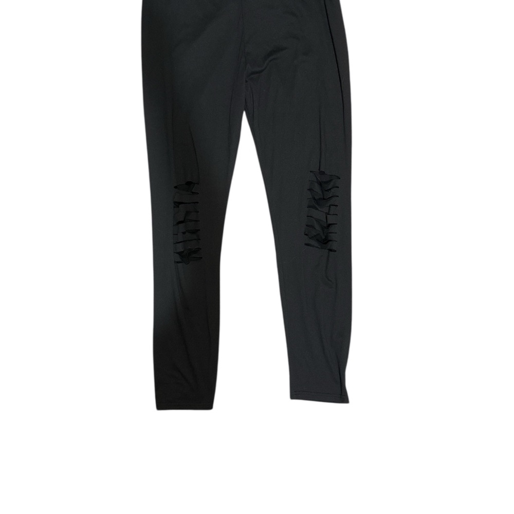 Women's Black Ripped Leggings